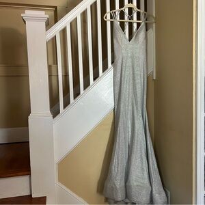 “Blush” Silver Sparkling Formal Dress